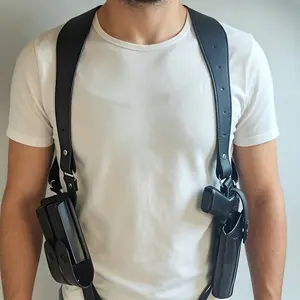 Men's Tactical Underarm Universal Cowhile Holster  for G17, 92, 1911 - Adjustable Strap Sling Accessory Pouch,  Low-Profile, Conceal Carry Crossbody,Tailored Fit for Outdoor Use, Men's Accessories