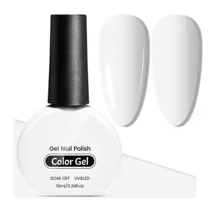 10ml White Gel Nail Polish Soak Off LED Gel Polish Nail Art Manicure Salon DIY Need UV Lamp Long Lasting Eco Friendly