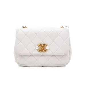 Pre-owned CHANEL Leather Crossbody Bags Pearl Square Fancy Evening Bag JM MM356