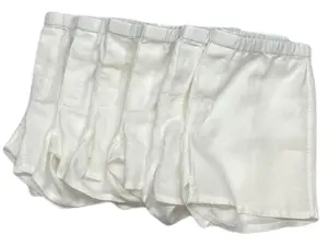 Linen Boxers Bundle for Men (x6) White Color, Small Size