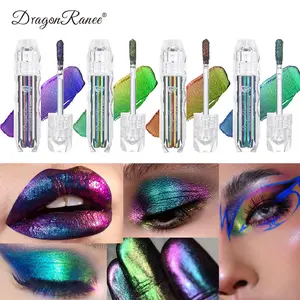 Optical Chameleon Bright Monochrome Liquid Liquid Eye Shadow Color Shimmer Rhinestone Powder Makeup Three-Change Chameleon Liquid