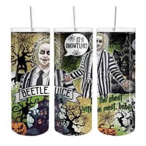 20oz Skinny Tumbler Beetlejuice - Bottle, Drinkware