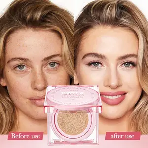 Mask Fit All Cover Pink Cushion Foundation - 24-Hour Lasting High coverage Matte Finish Concealer Korean Cushion Foundation For Flawless