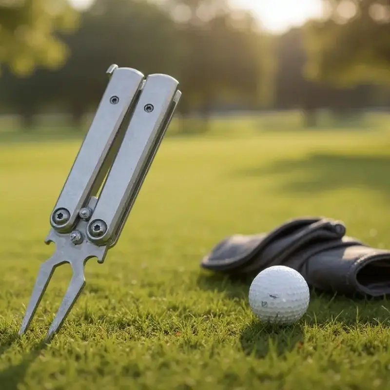 Foldable Butterfly Golf Repair Tool with Bottle Opener, Smooth Handle, Compact Design, Durable, Perfect Gift for Men, Golf Accessories, Golf Supply, Golf Equipment
