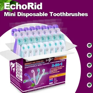 Convenient disposable toothbrush for outdoor travel, including a set of 48, made of medical grade silicone material to protect dental health, without damaging enamel, freshening breath, and a must-have for outdoor/travel/family use Teeth