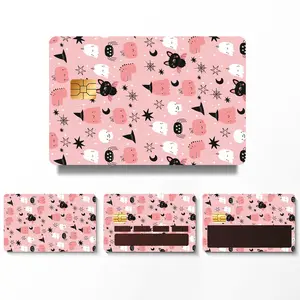 Credit Card Sticker Small Chip Debit Card Skin Cover Halloween Pattern Card Transportation, Key, Debit, Credit Card Skin Removeable