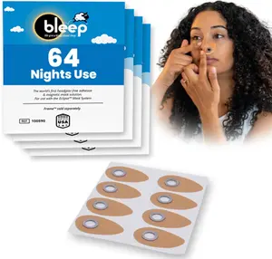 Bleep Eclipse Halos – Mask-Free CPAP Interface, Headgear-Free, Leak-Free Adhesive, 128 MagSeal Ports, 32 Count Each, 4 Pack, USA-Made