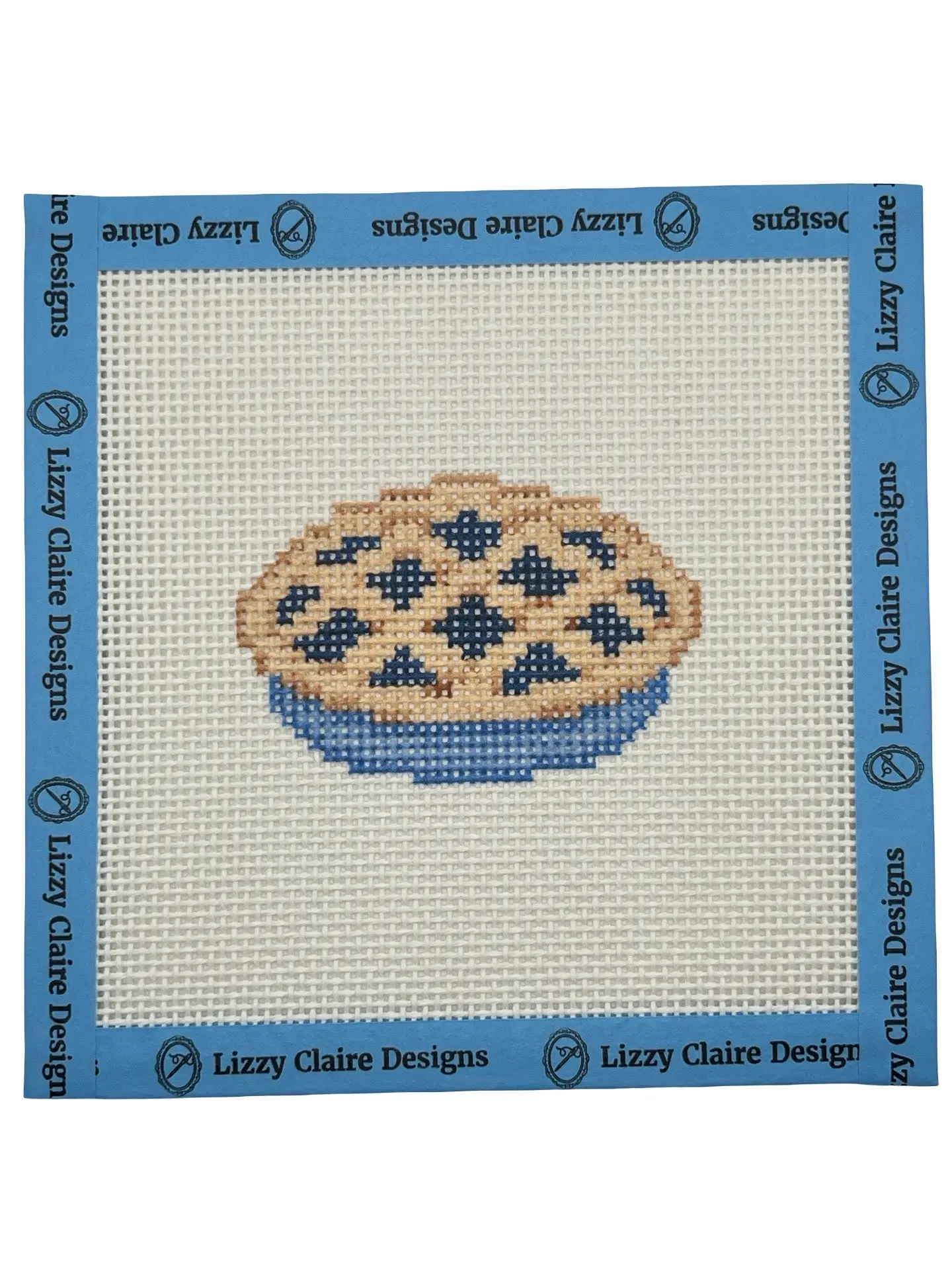 Blueberry Pie - 13 mesh - 6 x 6 - Needlepoint Canvas