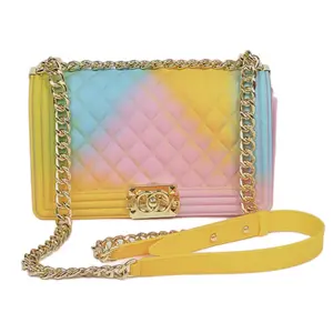 PVC Square Crossbody Clutch- MultiColor