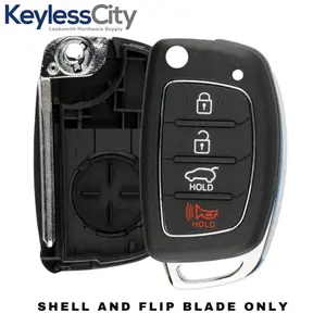 2013-2016 Hyundai Santa Fe / 4-Button Flip Key SHELL / TQ8-RKE-3F04 (AFTERMARKET)