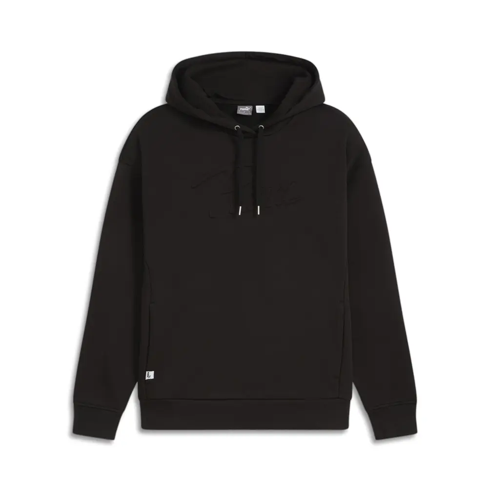 PUMA Womens Enlighten Embossed Logo Hoodie Casual Outerwear Casual - Black