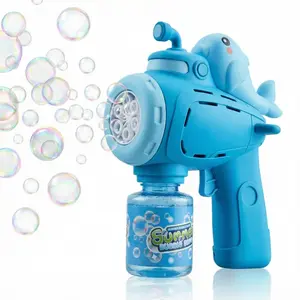 Electric Bubble Gun Cute Animal Design Automatic Multi-Hole Party Bubble Machine Outdoor Toy for Spring Parties Family Gatherings