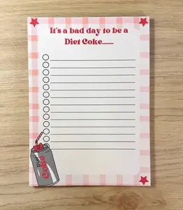 Bad Day to be a Diet Coke Notepad