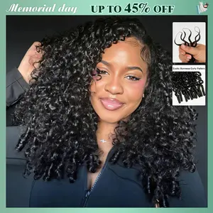 [Lowest]Cheetahbeauty Burmese Curly Crochet Hair for Miracle Knots Boho Braids Water Wave Crochet Human Hair Extension Pre-Separated 50g/Pack, 4-5 Packs for Full Head #Summervibes #weeklydeals #HairTutorial #HairStyles #tiktokshopmemorialday