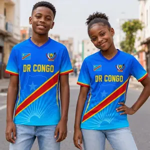 Personalized DR Congo Soccer Jersey, Congo Fan Shirt, Custom Name Number Football Jersey, Democratic Republic of Congo , Unisex Sports Tee UPJ