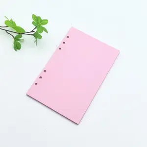 A5 Thickened Moleskin Color Series Notebook Refill, Thick Inserts, 40 Sheets, 6-Hole Binding, Handmade Diary Replacement Inner Core, Five Colors Available, Stationery Supplies