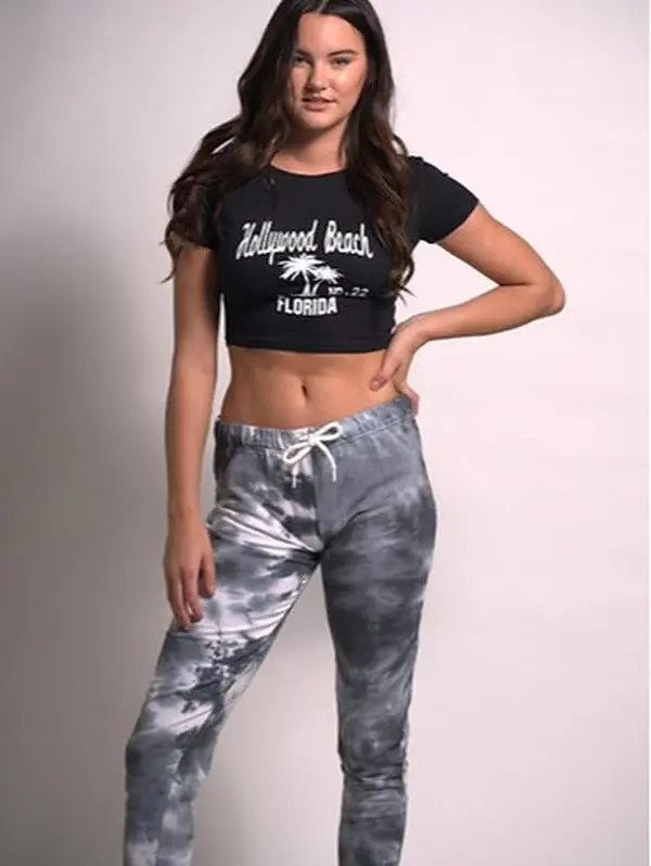 Tie Dye Workout Yoga Sweatpants Women's Lounge Joggers 100% Cotton Super Soft with Drawstring & Ankle Cuffs for Yoga Jogging Running Gym Lounging or Casual Wear