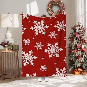 Snowflake Pattern Blanket, 1/2/3 Counts Soft Comfortable Throw Blanket, Travel Sofa Bed Blanket, Office Home Decoration, Birthday Gift Blanket
