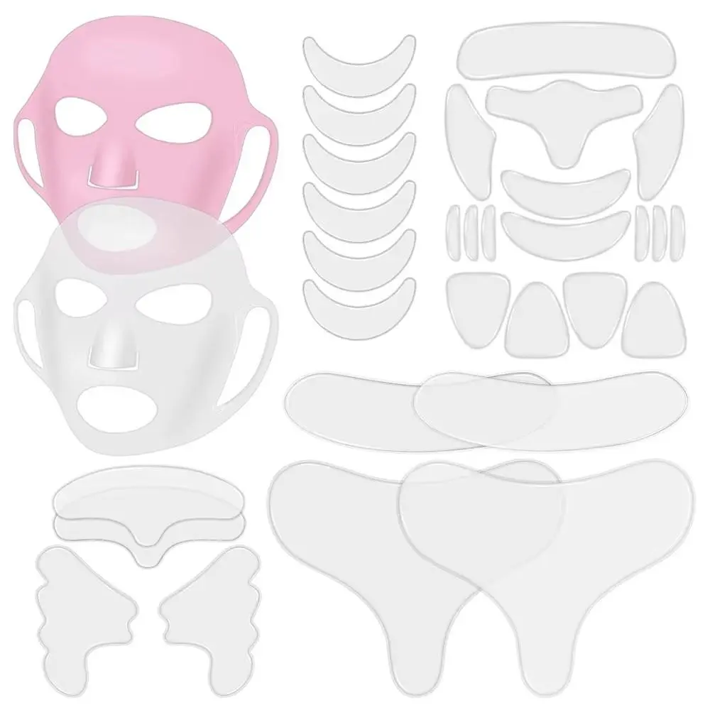 Reusable Silicone Face Patches, 1 Set Face Lifting Sticker & Chest & Neck Patches, Skin Care Tools for Women