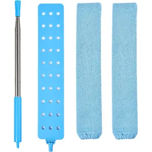 Household daily necessities Retractable Gap Duster Cleaner Cleaning Tools with 2 Microfiber Dusting Cloths Washable Duster for Cleaning Under Appliances Furniture Couch Fridge