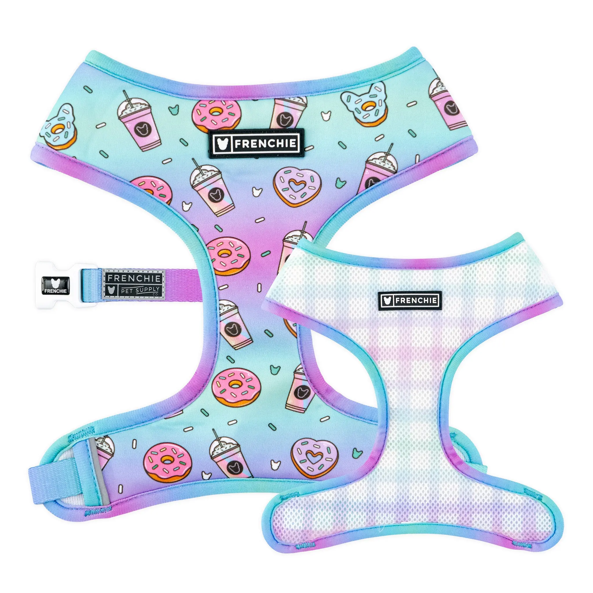 Frenchie Duo Reversible Harness - Sprinkled Donut