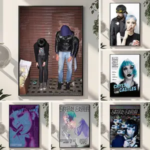 Classic Pop Band C-Crystal Castles Painting Calligraphy Waterproof Scratch-Resistant Canvas Wall Art – Premium Oil Painting Style HD Print | Modern Aesthetic Home Decor for Living Room, Bedroom, Kitchen & Café | Perfect Holiday, Housewarming & Party Gift