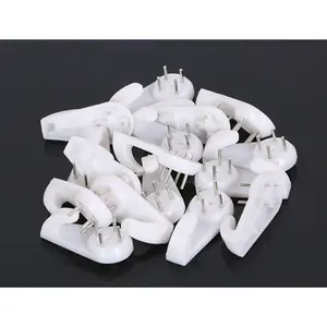 20 Pieces 2" Bearing Up to 25lbs Invisibility Plastic Hardwall Hanger Hooks for Hardware,Fasteners & Hooks Wall Mount Non-Mark Hooks Picture Photo Frame Hangers