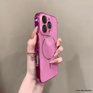 [Free ! Shippin]Crystal lens film fine circle magnetic attraction [magsafe] phonecases For IP 16 Pro Max 15/14/13/12/11 Anti-Yellowing  Rugged Durable Gifts for women men girls boys