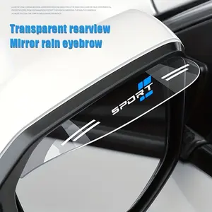 2pcs Universal PVC Car Rearview Mirror Rain Guard, Left Side Rain Eyebrow Protector, Folding Mirror Rain Cover Accessory, Weatherproof Rearview Mirror Parts