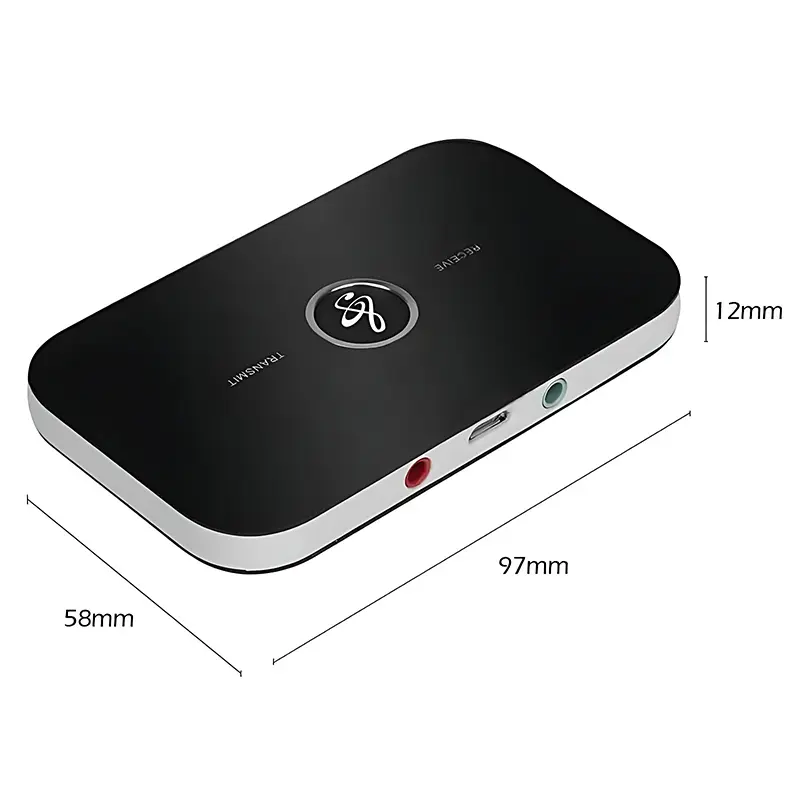 Upgraded Bluetooth 5.3 Audio Transmitter Receiver, Bluetooth Car Adapter with RCA, 3.5mm AUX Jack, USB Dongle for PC, TV, Headphones