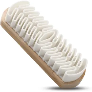 Suede Cleaning Brush with Lotus Wood Handle – Nubuck & Suede Stain Remover – Gentle Crepe Bristles – Ideal for Shoes, Boots, Bags, Belts & Furniture – Eco-Friendly & Long-Lasting - Bedroom, Footwear