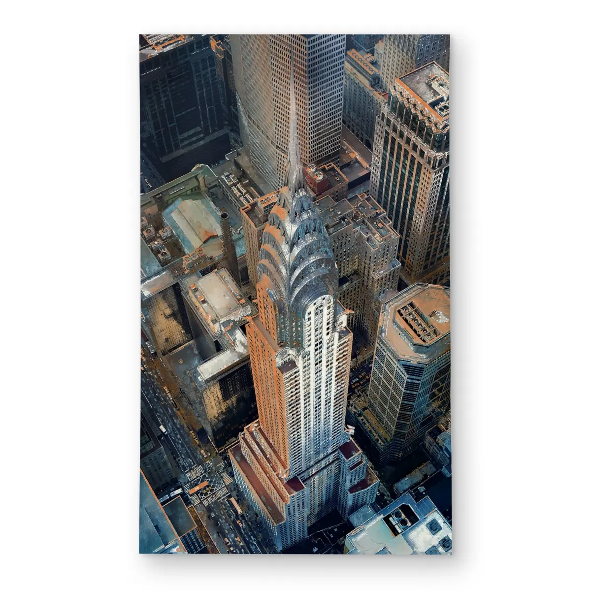 Begin Home Decor C1ROAR3575AQIB 3 x 5 ft. Chrysler Building NYC Rug - Hyperrealist Architecture Decor - Rectangle
