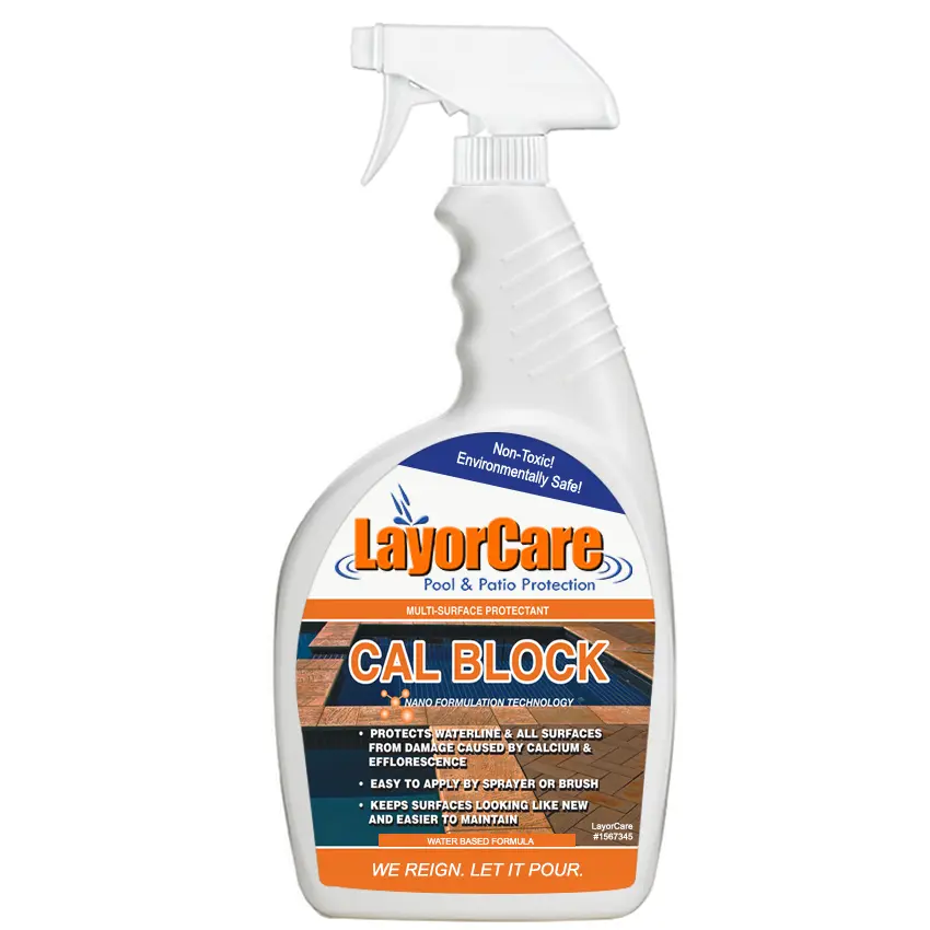CAL BLOCK - Pool Tile & Outdoor Surface Protectant from Hard Water & Scale