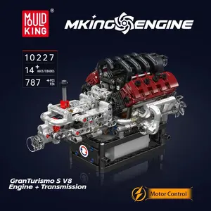 Mould King 10227 V8 Engine Model transmission Assemble Vehicle Building Blocks toys kids MOC Bricks Blocks kits for kids Christmas Gifts MOC Blocks Set