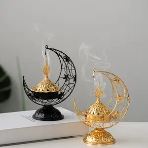 Handheld Crescent Metal Incense Burner Living Room Desktop Aromatherapy Decor, Solid Form, No Ca Prop 65 Warning