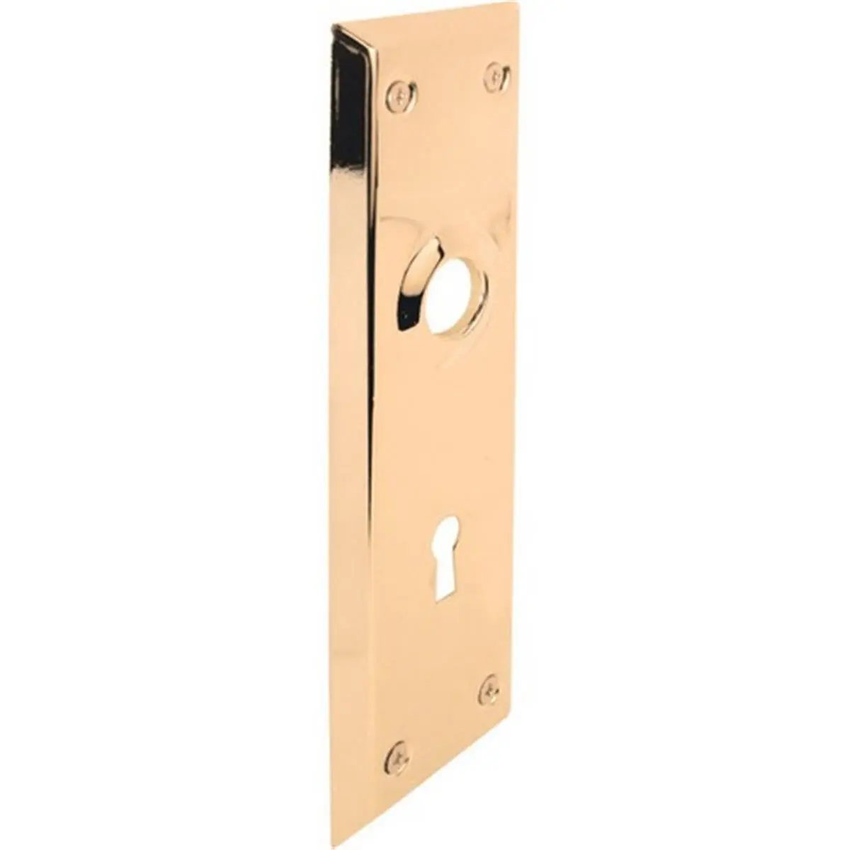 Prime-Line E 2295 Brass Door Escutcheon Plates with Screws, Commercial/Residential Door Repair Parts, Max 2" Thick, Suitable for Indoor/Outdoor Use, Plates + Screws