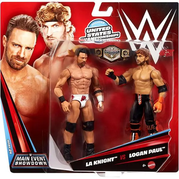 Mattel - WWE Main Event Showdown Figure Set - LA KNIGHT VS.LOGAN PAUL [Series #24]