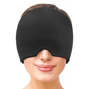 Migraine Relief Cap, Headache Relief Hat for Migraine Cap, Hot and Cold Therapy, Stress Relief, Ice Pack Head Wrap for Sinus, Puffy Eyes