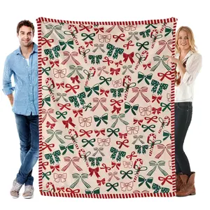 Retro Elegant Border Single Sided Printed Flannel Fleece Blanket 60x80 Large Traditional Pattern Soft Cozy Lightweight Nap Blankets for Couch Bed Sofa Home Office AC Travel Aesthetic Room Decor Gifts