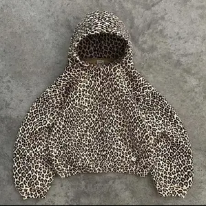 Leopard Print Women's Oversized Hoodie - Casual Style Unisex Sweatshirt, Trendy Design for Women - Sweatshirts, Womenswear