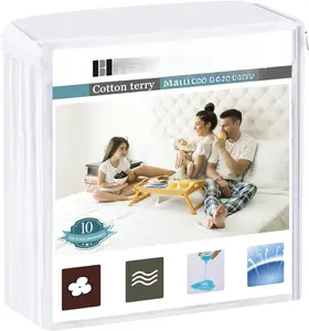 Mattress Protector for Potty  and Bed Wetting, Noiseless Cotton Terry Cover, Breathable Fitted Design for , Fits 9-18 Inch Depth
