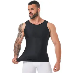 Men'sSolidCompressionShapewearTankTop,HighStretchTummyControlShaper,BodyShapewear,ShapewearTopforMenSocksMenswear