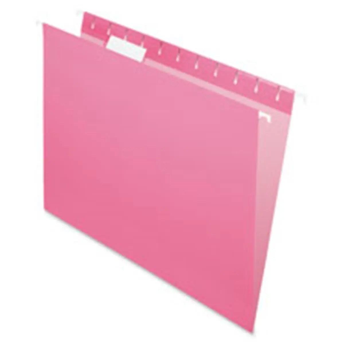 Pendaflex PFX81609 Essentials Durable Hanging Folder with 1/5-Cut Tabs, Blank Inserts, Holds Letter-Size Documents, Pink, Includes 1/5-Cut Tabs