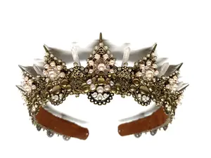 Dionysus Antique Gold Wedding Headpiece