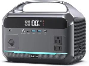 90,000mAh Portable Power Station, 288Wh LiFePO4 Backup Battery with 2× 110V 350W Pure Sine Wave AC Outlets (600W Peak), Solar Generator for Home Backup Power.