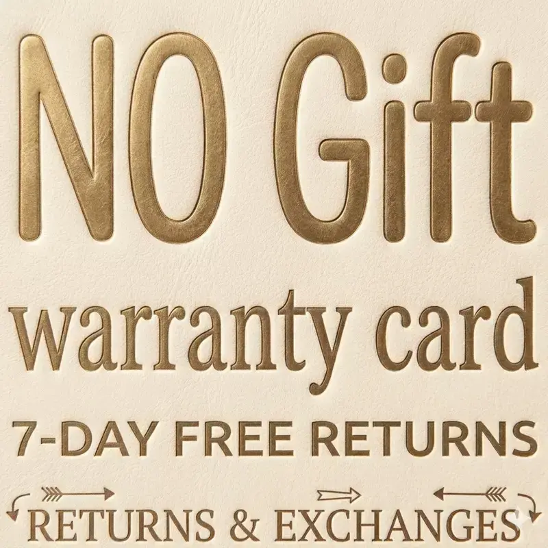 NO GIFT ! !! WARRANTY CARD