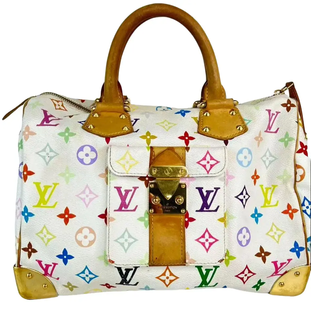 Pre-owned Louis Vuitton Leather Crossbody Bags Speedy Handbag Monogram Multicolor Crossbody Bag