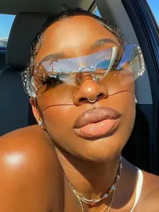 Vintage Tinted Lens Sunglasses, Trendy Y2K Style Sunglasses for Everyday Use, Fashion Accessories for Outdoor Activities, Trendy Styling Sunglasses