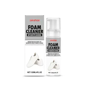 Jakehoe White Shoe Foam Cleaner - Gentle cleaning for white shoes, removes yellowing and stains, portable for easy use