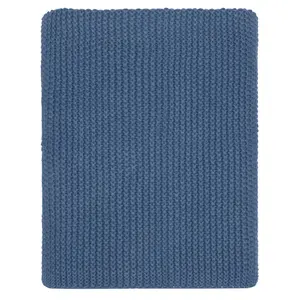Blue Knotted Throw Blanket